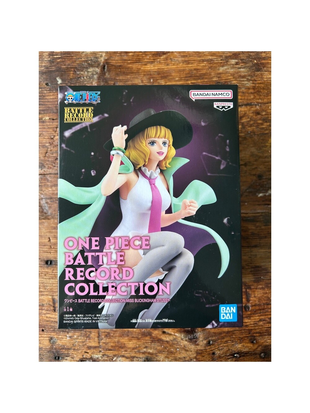 Banpresto One Piece Battle Record Collection Stussy Figure NIB Mint Green Cape